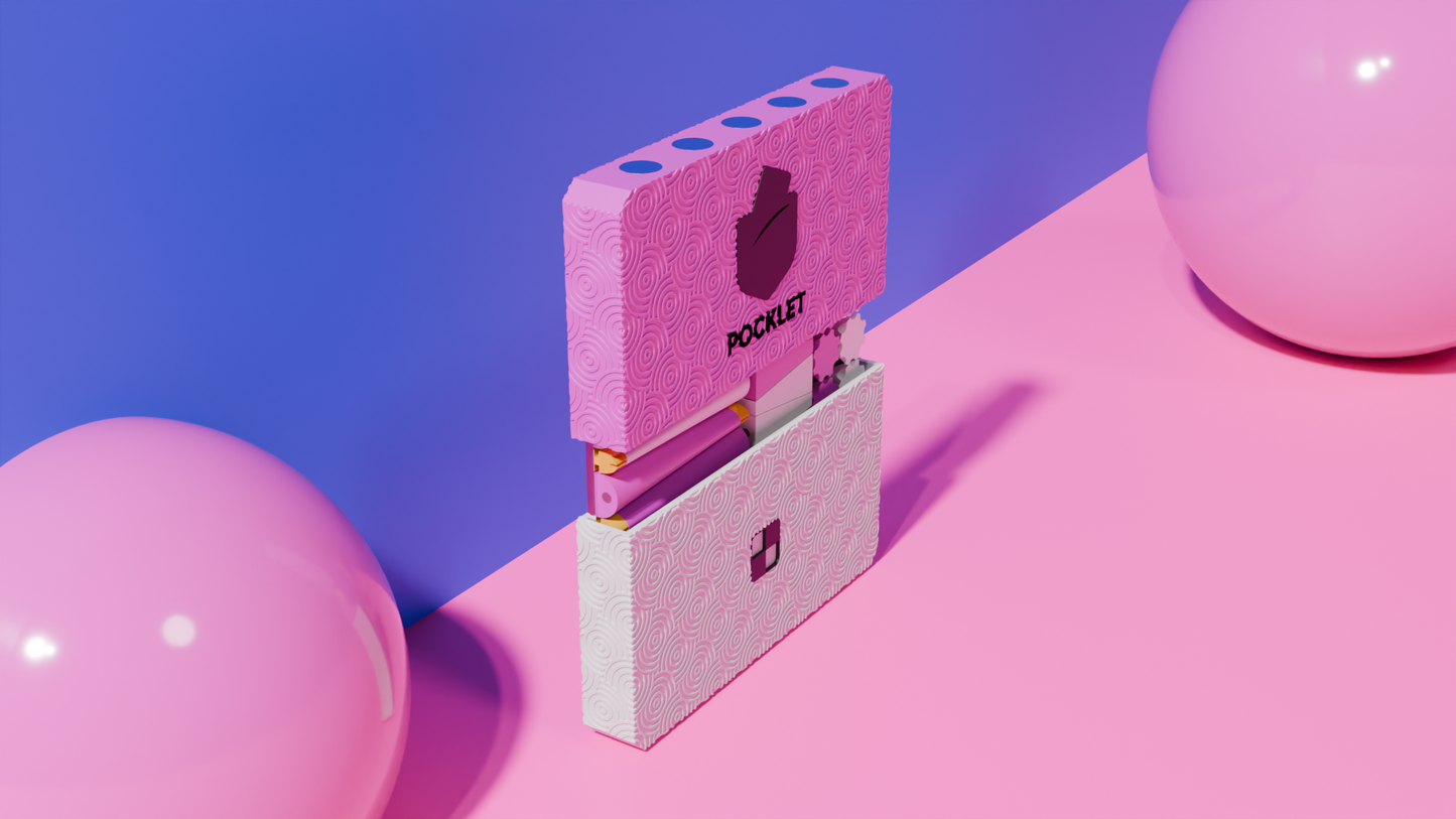 Pocklet Chess - Bubblegum Pink & White