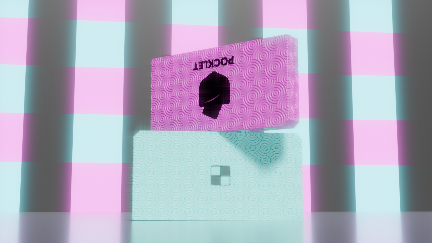 POCKLET Chess - Miami Pink & Turquoise