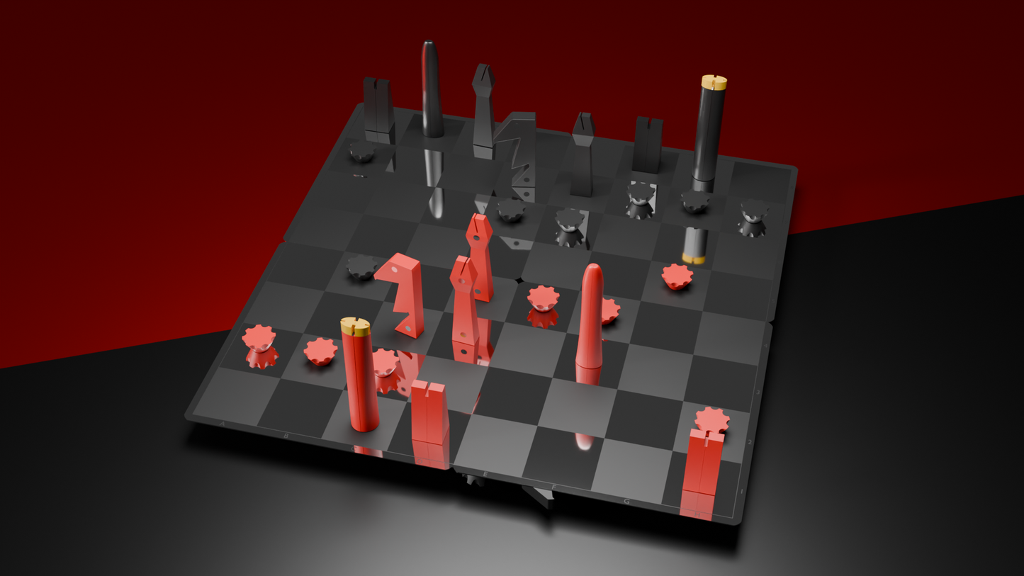 POCKLET Chess - Phantom Red & Black