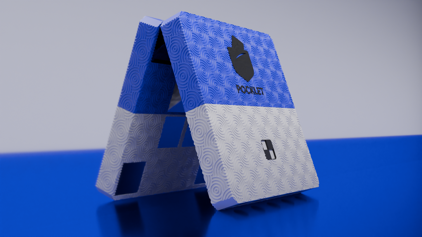POCKLET Chess - Royal Blue & White